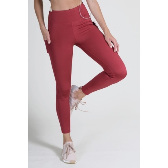 Women's High Waist Tech Pocket Workout Leggings BR - Picture 7 of 8